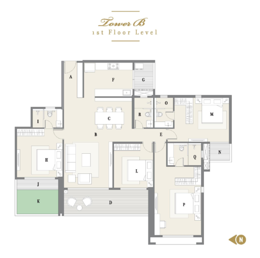 4 BHK Floor Plan of 24K Altura